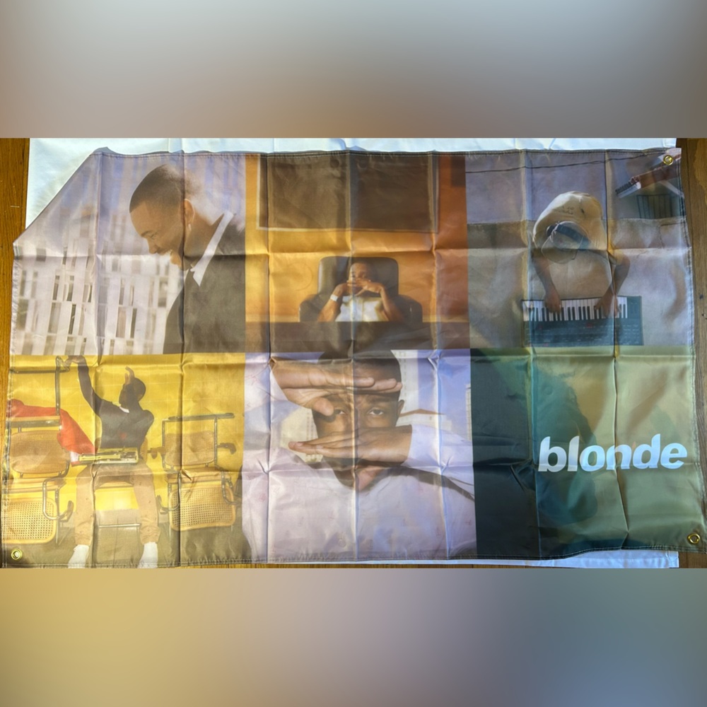 Frank Ocean Blonde backdrop,3 x5,Album Tapestry With 4 Brass Grommets Polyester